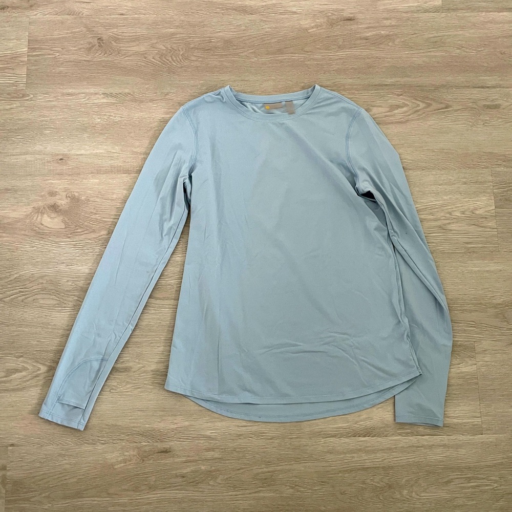 Zella Light Blue Long Sleeve Tee